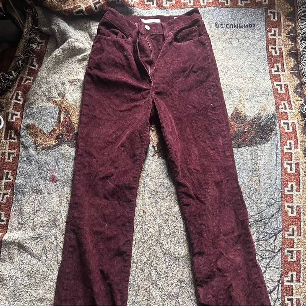 Levi’s Burgundy corduroy wide leg pants